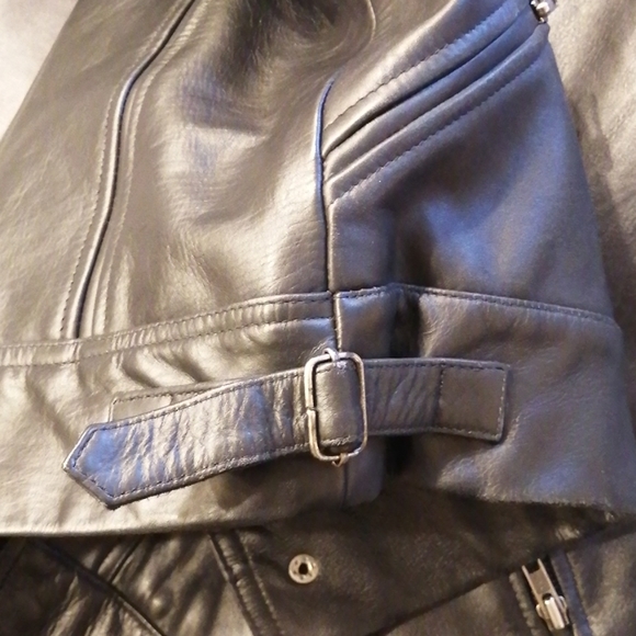 DKNY JEANS Leather Jacket - Picture 6 of 7